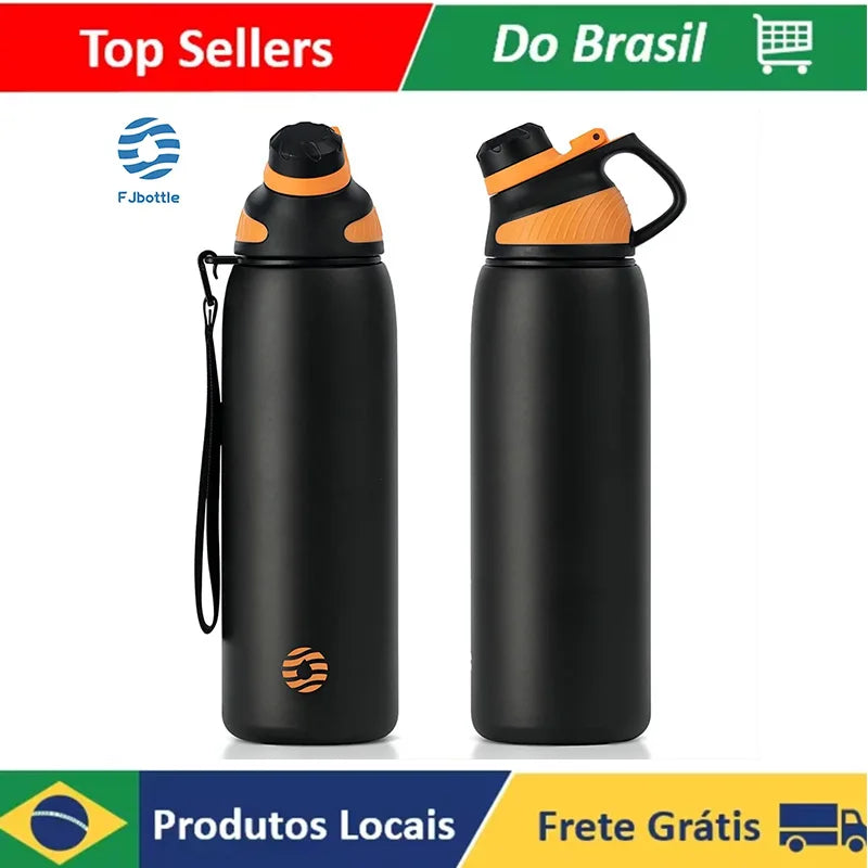 FEIJIAN Thermos With Magnetic Lid Sport Stainless Steel Water Bottle Keep Cold Insulated Vacuum Flask 1000ml